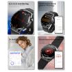 F200 Smart Health Watch ECG Blood Sugar Monitoring 1.55" Screen Black Gray - 8