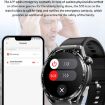 F200 Smart Health Watch ECG Blood Sugar Monitoring 1.55" Screen Black Brown Leather - 9