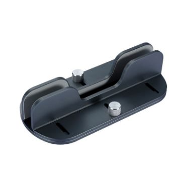 Aluminum Laptop Vertical Storage Stand - Large Gray Black - 1