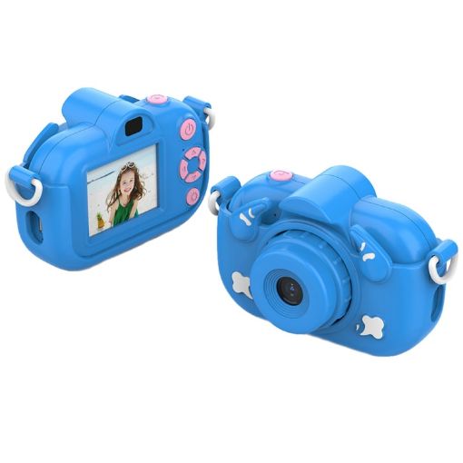 DC501 2.0-Inch 4X Zoom HD Digital Camera Mini Children Photography Camera Blue - 1