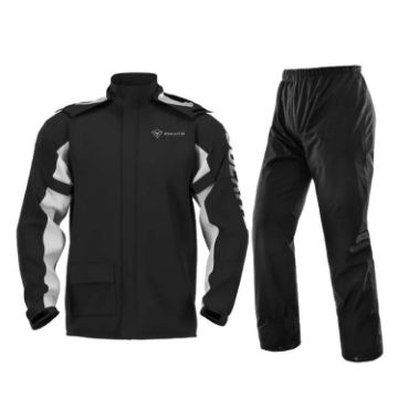 SULAITE XL Black Motorcycle Raincoat Suit - Outdoor Riding Gear - 1