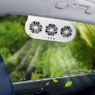 USB Car Window Exhaust Fan, Solar Black - Air Circulation Cooling Ventilation Fan - 2
