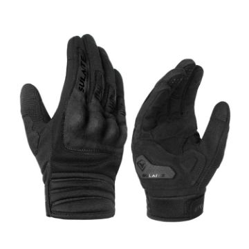 SULAITE Motorcycle Riding Gloves, Size L - Black - 1