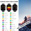 Smart Watch F70 2.1" Blood Sugar/Oxygen Monitor, SOS Alarm - Black Silver - 3