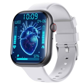 Smart Watch F70 2.1" Blood Sugar/Oxygen Monitor, SOS Alarm - Black Gray - 1