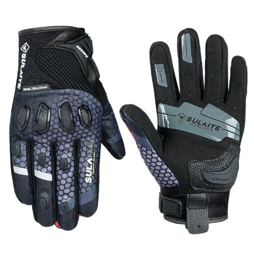 SULAITE Motorcycle Anti-fall Touch Screen Gloves XL Black - 1
