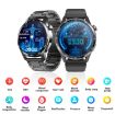 Black Leather Smart Watch with ECG/Blood Oxygen/Blood Sugar Support - 2