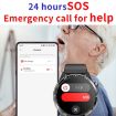 Black Leather Smart Watch with ECG/Blood Oxygen/Blood Sugar Support - 9