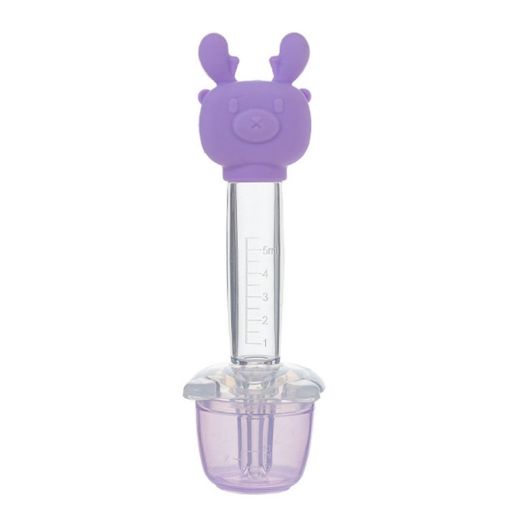 Children Cartoon Medicine Feeder Portable Dropper (Purple) - 1