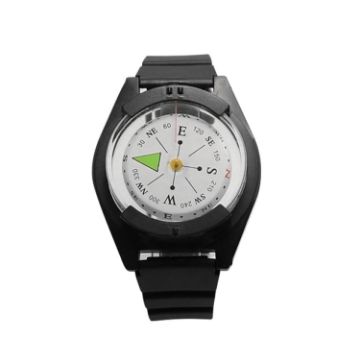 Waterproof Silicone Strap Compass Wristwatch - Portable Outdoor Style - 1