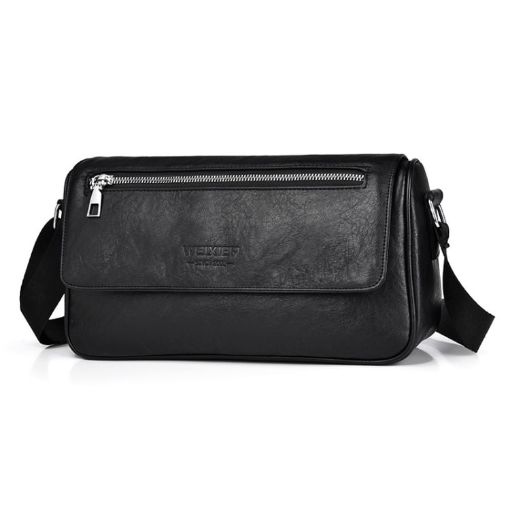 WEIXIER D514 Men Crossbody Waterproof Shoulder Bag - Black - 1