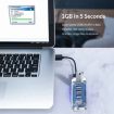 4x USB 3.0 HUB 5Gbps Transparent Docking Station Splitter - 7