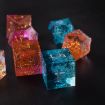 Silicone Dice Resin Molds - 7 Standard Polyhedral Dice Cavities - 6
