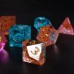 Silicone Dice Resin Molds - 7 Standard Polyhedral Dice Cavities - 7