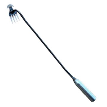 4-Tooth Dual Purpose Weed Remover Tool - 50cm Iron Handle - 1