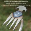 4-Tooth Dual Purpose Weed Remover Tool - 50cm Iron Handle - 6