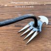 4-Tooth Dual Purpose Weed Remover Tool - 50cm Iron Handle - 7