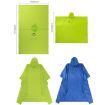 Naturehike 210T Plaid Outdoor Rain Poncho 3 In 1 Canopy - Blue - 4