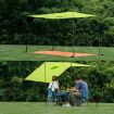 Naturehike 210T Plaid Outdoor Rain Poncho 3 In 1 Canopy - Green - 8