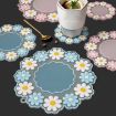 High Temperature Resistant Daisy Coasters Insulation Mat, Pink Large - 7