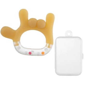 Rattle Baby Teether Soothing Pacifier Teething Stick - Rock Gesture+Box - 1