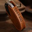 Handmade Hyundai Hallmo Car Key Bag - Brown (5 Keys) - 5