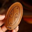 Handmade Hyundai Hallmo Car Key Bag - Brown (5 Keys) - 6