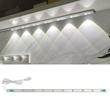 220V CN Plug Motion Sensor LED Light Bar, White 80cm - 1