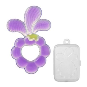 Baby Food-Grade Silicone Grape Teether - Purple - 1