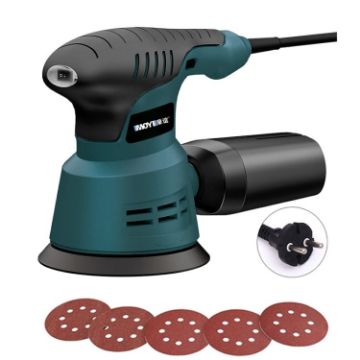 5pcs/Set EU Plug Small Polishing Sandpaper Machine Disc Sander - 1