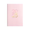 2025 Pink Leather Daily Planner A5 Notebook - 1