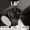 LEMFO LF38 Smart Watch 1.6" IPS Screen Steel Strap Blood Oxygen Monitoring Silver - 6