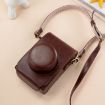 FUJIFILM X100VI Leather Camera Case Bag with Strap - Coffee - 2