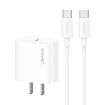 USAMS CC228 20W Fast Charging Charger Set - USB-C to USB-C (US Plug) - 1