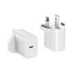 USAMS CC227 20W Fast Charging Charger Set - USB-C to 8 Pin - UK Plug - 2