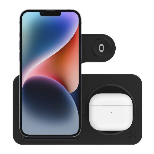 Onten CW11 3 in 1 Folding Wireless Charging - Black - 1