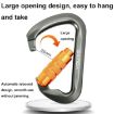 XINDA XD-8128 Outdoor Rock Climbing Carabiner - Automatic-Gray - 4