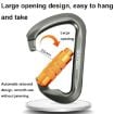 XINDA XD-8128 Outdoor Rock Climbing Carabiner - Threaded-Orange - 4