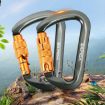 XINDA XD-8128 Outdoor Rock Climbing Carabiner - Threaded-Orange - 9