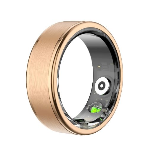 R03 SIZE 10 Smart Ring - Heart Rate/Blood Oxygen/Sleep - Gold - 1