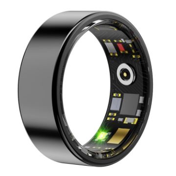 R11M SIZE 13 Smart Ring - Heart Rate/Blood Oxygen/Sleep - Black - 1
