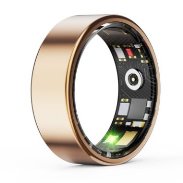 R11M SIZE 9 Smart Ring - Heart Rate/Blood Oxygen/Sleep - Gold - 1