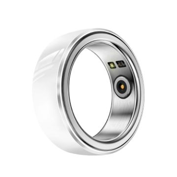 R8 SIZE 18 Smart Ring - Heart Rate/Blood Oxygen/Sleep - White - 1