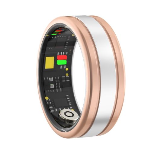 R18 SIZE 12 Smart Ring - Heart Rate/Blood Oxygen/Sleep - Gold - 1