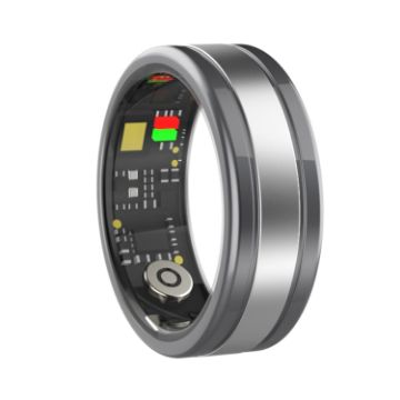 R18 SIZE 8 Smart Ring - Heart Rate/Blood Oxygen/Sleep - Black - 1