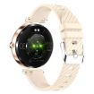 NX17 Pro Smart Watch - 1.19" AMOLED Screen, Silicone Strap - Gold - 3