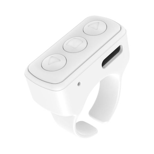 Bluetooth Remote Finger Ring Video Controller White - 1
