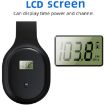 Portable Digital Display FM Headphone - Black - 4