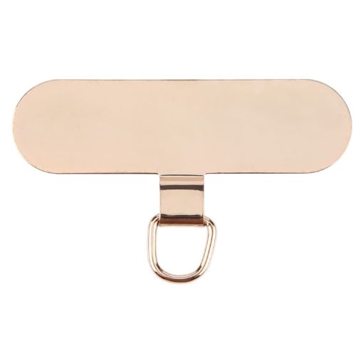 Gold Oval Metal Mobile Phone Lanyard Fixing Gasket - 1