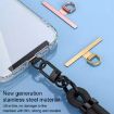 Silver T-shape Metal Mobile Phone Lanyard Fixing Gasket - 8